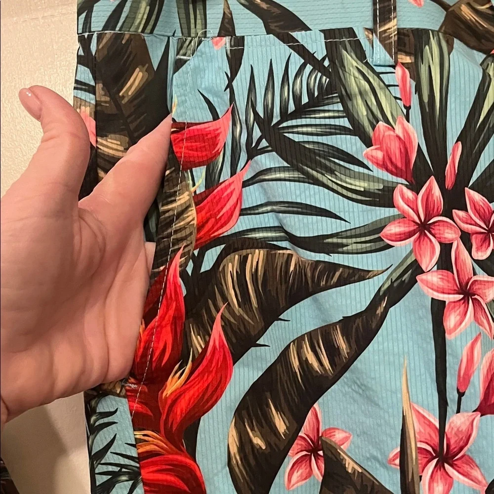 Cloud Style NWOT Tropical Floral Men's Bermuda Shorts Suit Set Medium
